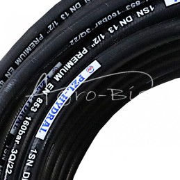 Hidraulinė žarna užspaudžiamai DN12, viengubo pynimo, 160 barų HYDRAL - 12SN1W50HMB