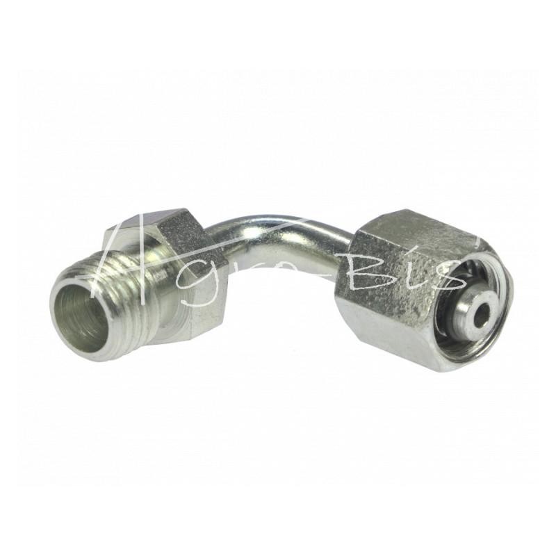 Hidraulinės jungties jungtis - lenkta AB M12x1.5 6L seno tipo kūgio formos be O žiedo - HS375