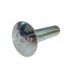 M12x45 varžtas su grybo formos galvute, pilnu sriegiu, su kaklu , 4.8 klasė, DIN603, baltai cinkuotas - M12*45/GRZ