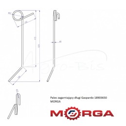 „Gaspardo 18903650“ ilgi šlavimo pirštai, milteliniu būdu dažyti MORGA - 18903650M