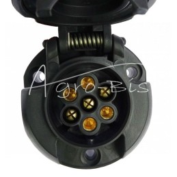 7 kontaktų kištukinis lizdas, kairėje pusėje esantis laidų jungties lizdas - 100.017