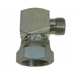 Hidraulinės jungties alkūnė 90 AB M22x1.5 - M16x1.5 15L/10L seno tipo kūgis be žiedo - HS318
