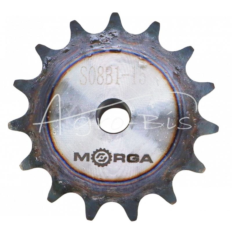 Grūdinto grandinės žvaigruočio su flanšu, stebule 08B-1 Z-15 išorinis skersmuo 65,9 mm MORGA - S08B115M