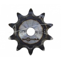 Grūdinto grandinės žvaigriovelis su flanšu, stebule 12B-1 Z-10 išorinis skersmuo - 69,8 mm MORGA - S12B110M