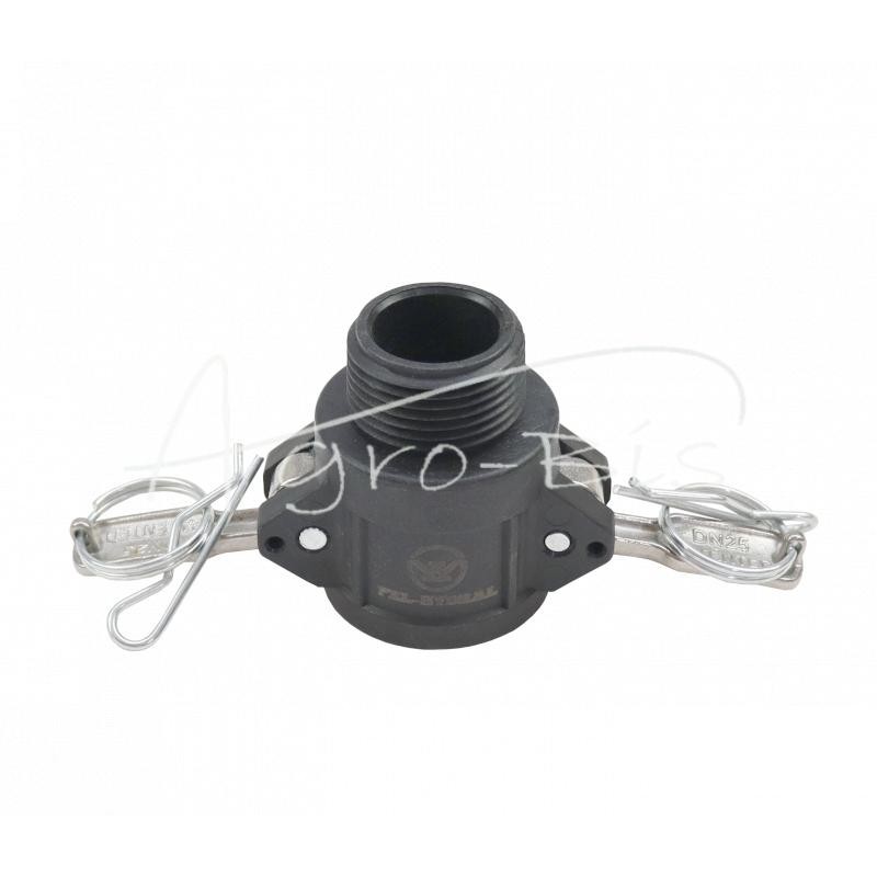 Camlock jungties lizdas, B tipo, polipropilenas, PP, 1" x 25 mm, PZL HYDRAL - ZCPB25H