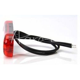 Galinis gabaritinis žibintas W97.1 LED 12/24V raudonas universalus vandeniui atsparus su laidu - 709