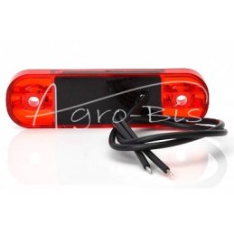 Galinis gabaritinis žibintas W97.1 LED 12/24V raudonas universalus vandeniui atsparus su laidu - 709