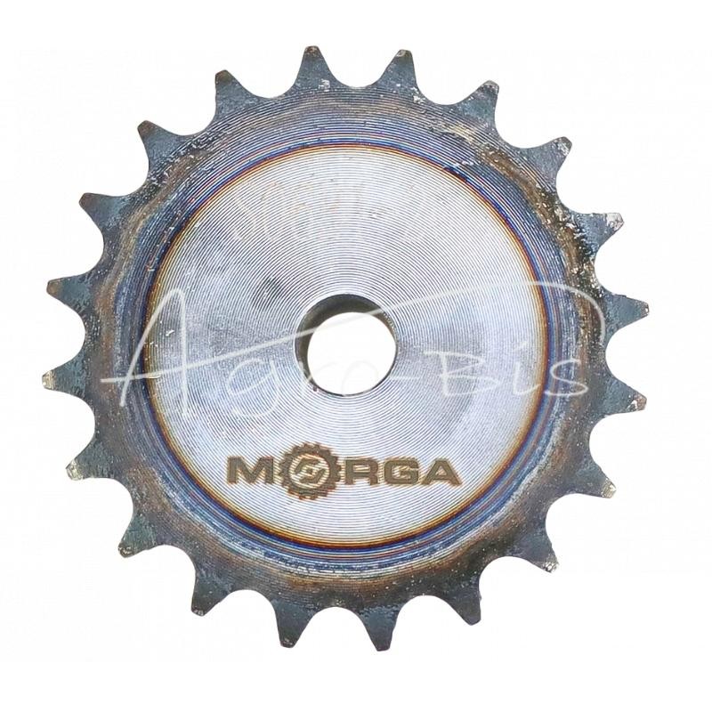 Grūdinto grandinės žvaigruočio su flanšu, stebule 06B-1 Z-20 išorinis skersmuo 64,6 mm MORGA - S06B120M