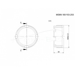 Galinė fiksavimo veržlė, kardaninis velenas Ursus C-385 Rolmus - 80153253