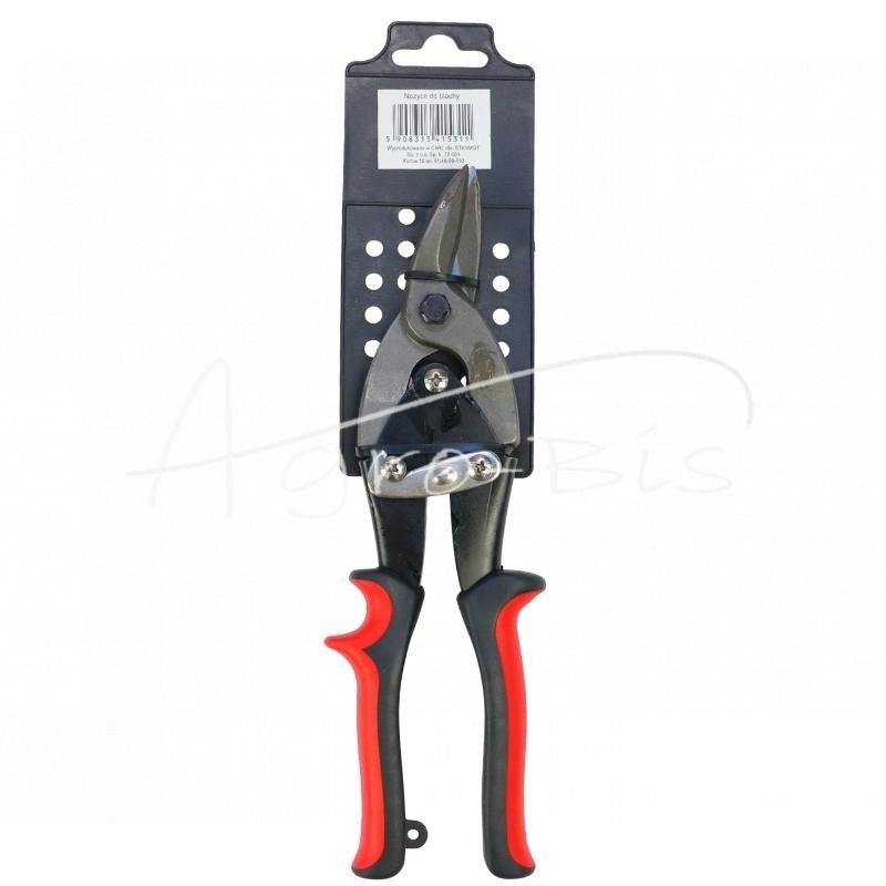 Lakštinio metalo žirklės 260 mm kairės, raudonos - NCB260L