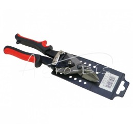 Lakštinio metalo žirklės 260 mm kairės, raudonos - NCB260L