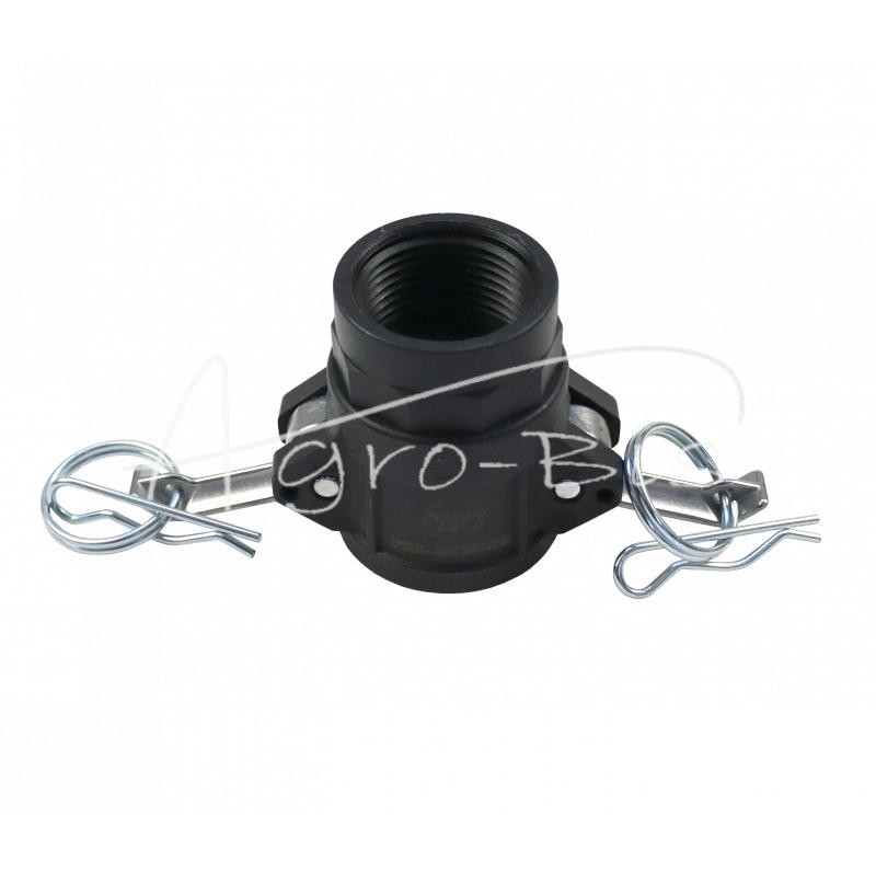 Camlock jungties lizdas, D tipo, polipropilenas, PP, 1" x 25 mm, PZL HYDRAL - ZCPD25H