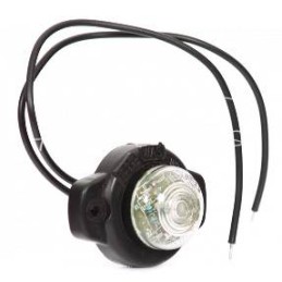 Priekinis gabaritinis žibintas W24 12/24V LED 12V/24V atsparus vandeniui IP68 LED baltas su laidu - 129