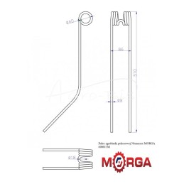 Niemeyer 600013 grėblio noragas, dažytas milteliniu būdu MORGA - 600013M