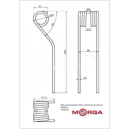 Fella 487922 L vartytuvo noragas, dažytas milteliniu būdu, MORGA - 150862M