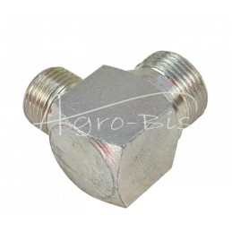 Hidraulinės jungties alkūnė 90 BB M22x1.5 - M18x1.5 16L/12L - HS252