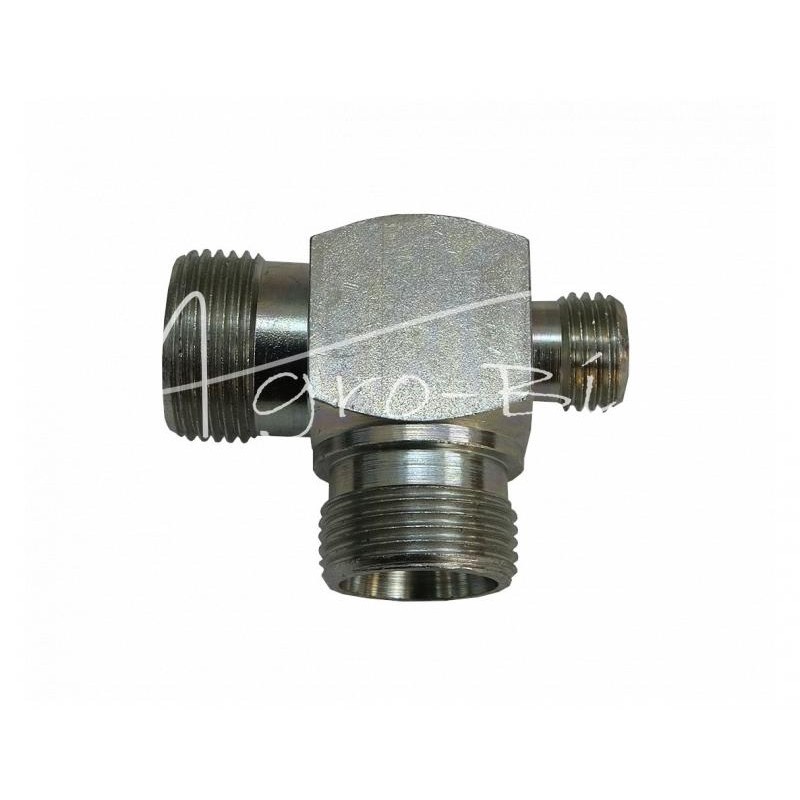 Hidraulinės jungties trišakis M22x1.5 - M22x1.5 - M14x1.5 15L/15L/8L - HS1