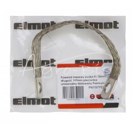 Įžeminimo kabelio tinklelis FI-10 mm ilgio 197 mm pynimas universalus Nikeliuotas Premium ELMOT - PM197PEL