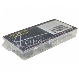 O formos žiedų rinkinys, plastikinė dėžutė, 225 vnt., 3x1 - 22x2 - ZO225SZ