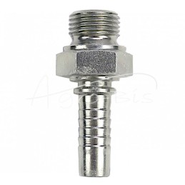 Tiesaus galo išorinis sriegis AGR DN13 1/2" BSP S27 didelis šešiakampis BSP 6054.1300 HYDRAL - AGRDN13G1/2H