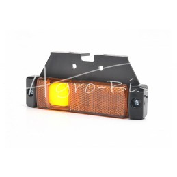 Kombinuotas gabaritinis žibintas, šoninis gabaritinis, W45N, 1 LED, 12V/24V, atsparus vandeniui, IP68, LED, oranžinis, su laidu 