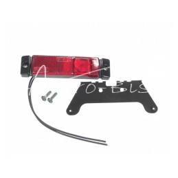 Galinis gabaritinis žibintas W45N 1 LED 12V/24V atsparus vandeniui IP68 LED raudonas su laidu - 1233