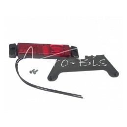 Galinis gabaritinis žibintas W45N 1 LED 12V/24V atsparus vandeniui IP68 LED raudonas su laidu - 1233