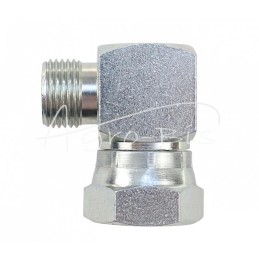 Hidraulinės jungties alkūnė 90 AB M22x1.5 - M18x1.5 15L/12L seno tipo kūgis be žiedo - HS316