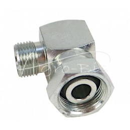 Hidraulinės jungties alkūnė 90 AB M22x1.5 - M18x1.5 15L/12L seno tipo kūgis be žiedo - HS316