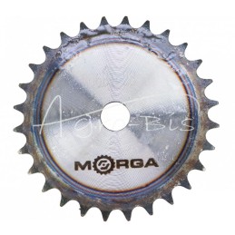 Grūdinto grandinės žvaigruočio su flanšu, stebule 06B-1 Z-28 išorinis skersmuo 88,8 mm MORGA - S06B128M