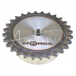 Grūdinto grandinės žvaigruočio su flanšu, stebule 06B-1 Z-28 išorinis skersmuo 88,8 mm MORGA - S06B128M