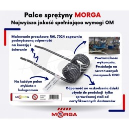 Claas MORGA milteliniu būdu dažytas rotacinio grėblio dantis 9023442 - 9023442M