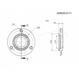 1206 mažas guolio dangtelis su skylute, ketaus, dvigubų būgnų adapteriams, „Rolmus“ mėšlo kratytuvui - 2208030170