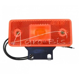 Šoninis gabaritinis žibintas W17 12/24V oranžinis vandeniui atsparus IP68 LED su atšvaitu - 101Z