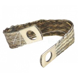 Įžeminimo vielos tinklas FI-10mm ilgio 210mm vario pynimas universalus nikeliuotas aukščiausios kokybės ELMOT - PM210PEL