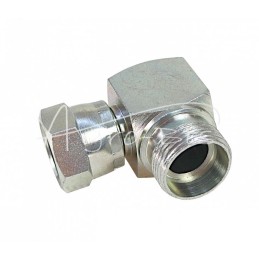 Hidraulinės jungties alkūnė 90 AB M18x1.5 - M22x1.5 15L/12L seno tipo kūgis be žiedo - HS325