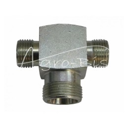 Hidraulinės jungties trišakis M18x1.5 - M24x1.5 -M18x1.5 12L/16S/12L - HS10