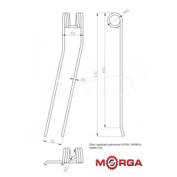 STOLL 0606811 grėblio noragai padengti milteliniu būdu MORGA - 0606811M