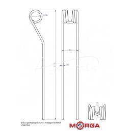 436031 Pottinger grėblio virbalai, dažyti milteliniu būdu MORGA - 436031M