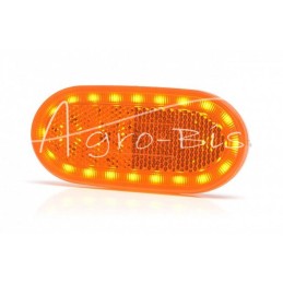 Šoninis gabaritinis žibintas, elipsės formos W197, 12V/24V, LED, 12V/24V, atsparus vandeniui, IP66/68, oranžinis - 1386