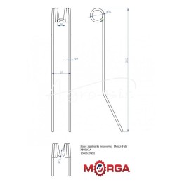 Deutz-Fahr MORGA milteliniu būdu dažytas grėblio pirštas - 16606394M