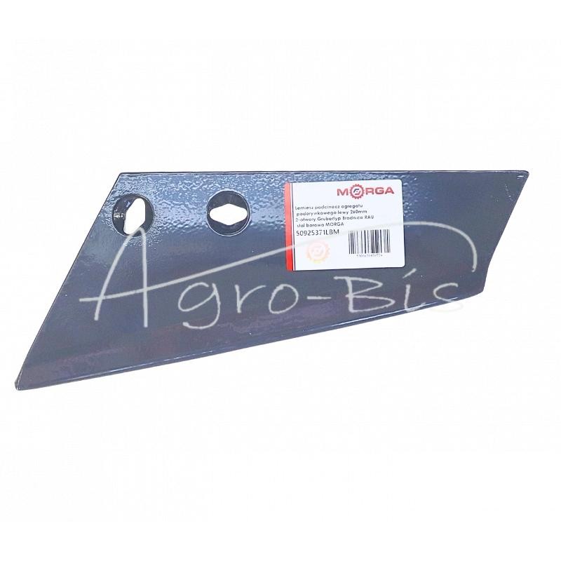 Kairysis ražienų kultivatoriaus noragas 260 mm, 2 skylių, 9253711, Gruber tipas, Brodnica, RAU, boro plienas, MORGA - 50925371LB