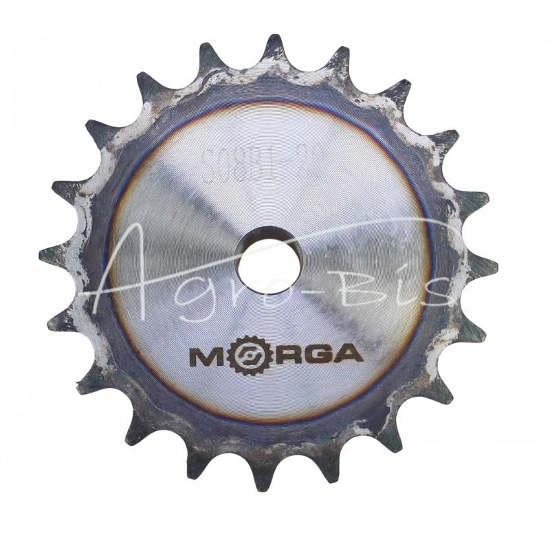 Grūdinto grandinės žvaigruočio su flanšu, stebule 08B-1 Z-20 išorinis skersmuo 86 mm MORGA - S08B120M