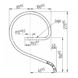 Tiesus dantų sutvirtinimas 32x12 Bagra vienetas - 1417/00-001/4