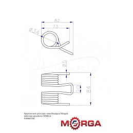 „Mengele MORGA“ milteliniu būdu dažyta siloso priekabos peilio spyruoklė - 03080029M
