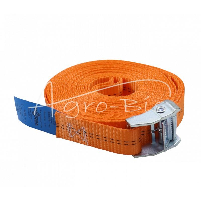 Transportavimo diržas su savaime užsifiksuojančia sagtimi 400 kg, diržo plotis 35 mm, ilgis 8 m MORGA - PT400KG8M35M