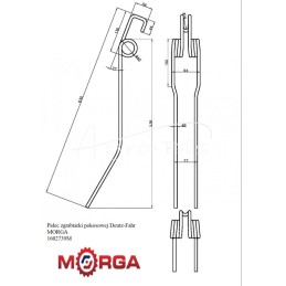 Deutz-Fahr MORGA milteliniu būdu dažytas grėblio pirštas - 1602739M