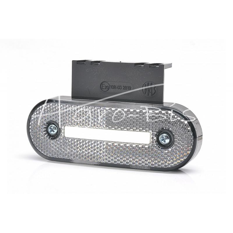 Priekinis gabaritinis žibintas W174 12V/24V atsparus vandeniui IP68 LED baltas neoninis su laidu - 1221