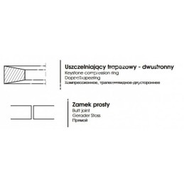 Chromuotas stūmoklio žiedas C-385 110.00x3.0x4.6 p2633 Prima 80003901 - 1103046015