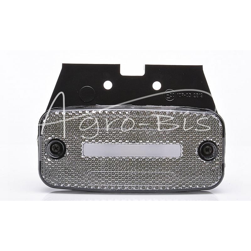 Priekinis gabaritinis žibintas W157 12V/24V atsparus vandeniui IP68 LED baltas neoninis su laidu - 1136